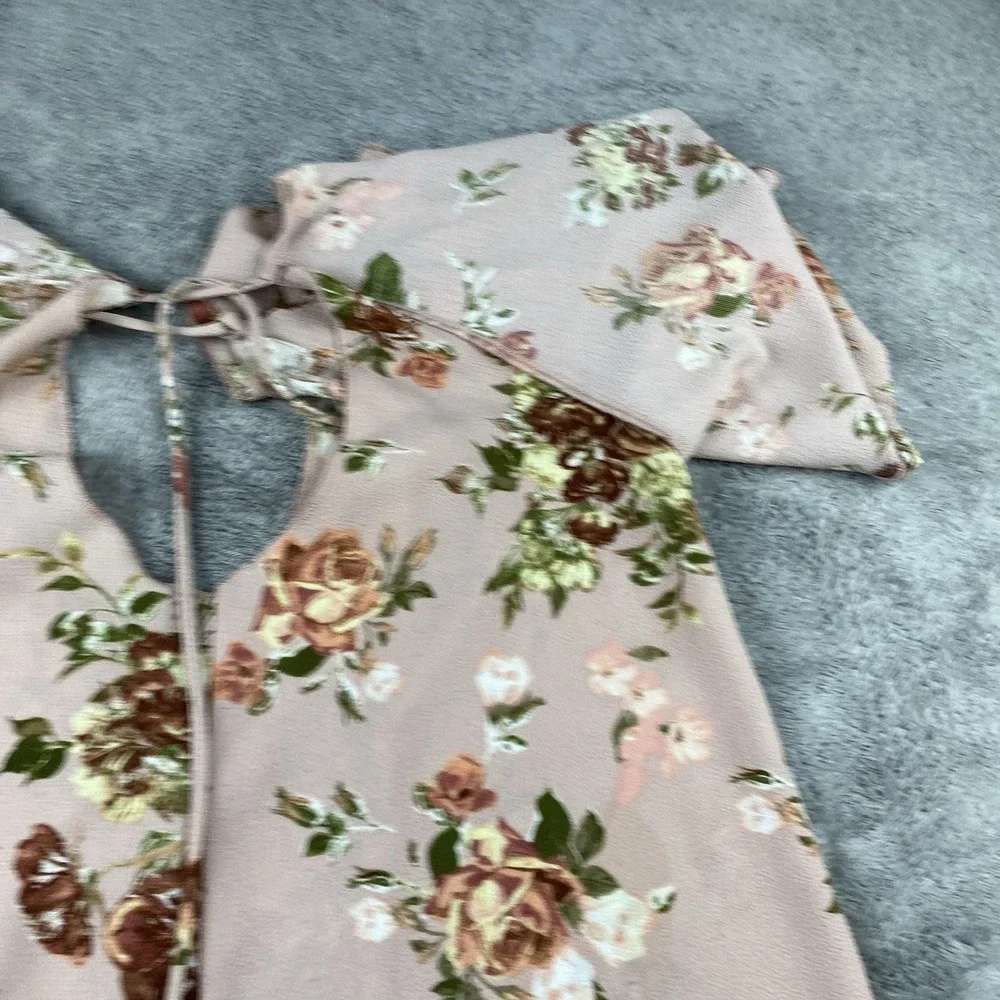 MOON‎ KISS Floral Off Shoulder Blouse Womens Small Pink